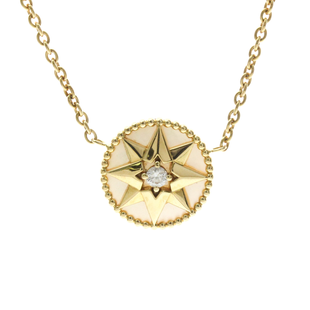Christian Dior Rose De Vent Necklace Yellow Gold (18K) Diamond Men,Women Fash...